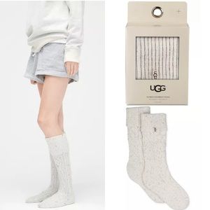 UGG Shayne tall boot socks cream New in box